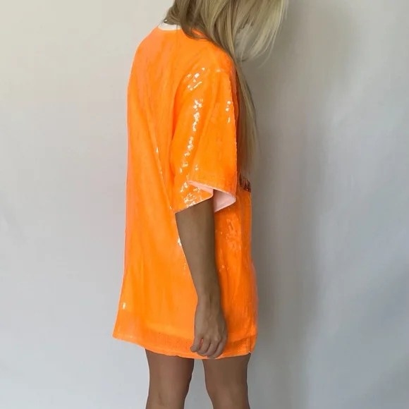 Tennessee Orange Sequin Football Dress NWT - Picture 3 of 6